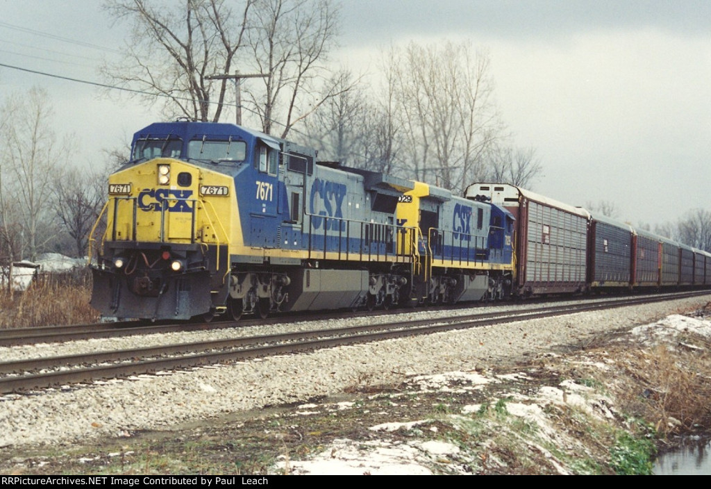 Eastbound vehicle train